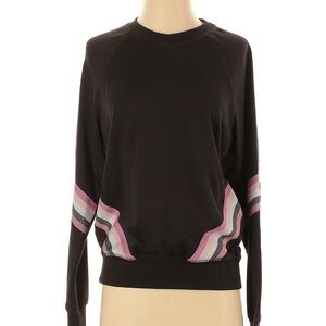 Spiritual Gangster Black Sweater with Pink and Gray Accents
